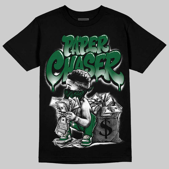 Jordan 14 Forest Green DopeSkill T-Shirt Paper Chaser Boy Graphic Streetwear - Black