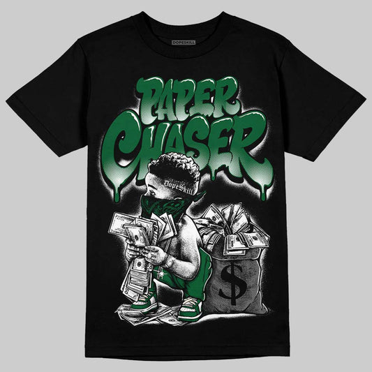 Jordan 14 Forest Green DopeSkill T-Shirt Paper Chaser Boy Graphic Streetwear - Black