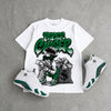 Forest Green 14s DopeSkill T-Shirt Paper Chaser Boy Graphic