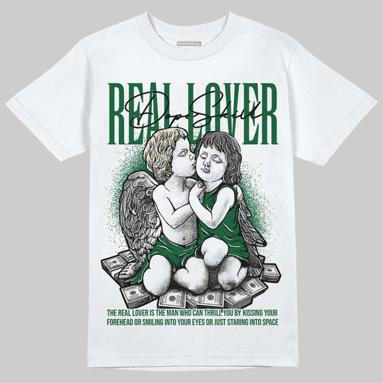 Jordan 14 Forest Green DopeSkill T-Shirt Real Lover Graphic Streetwear - White