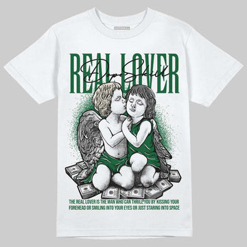 Jordan 14 Forest Green DopeSkill T-Shirt Real Lover Graphic Streetwear - White