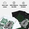 Forest Green 14s DopeSkill T-Shirt Real Ones Move In Silence Graphic