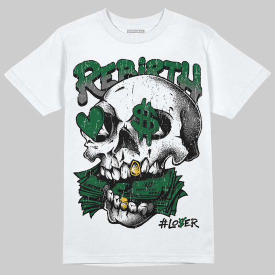 Jordan 14 Forest Green DopeSkill T-Shirt Rebirth Graphic Streetwear - White