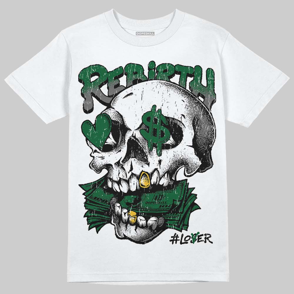 Jordan 14 Forest Green DopeSkill T-Shirt Rebirth Graphic Streetwear - White