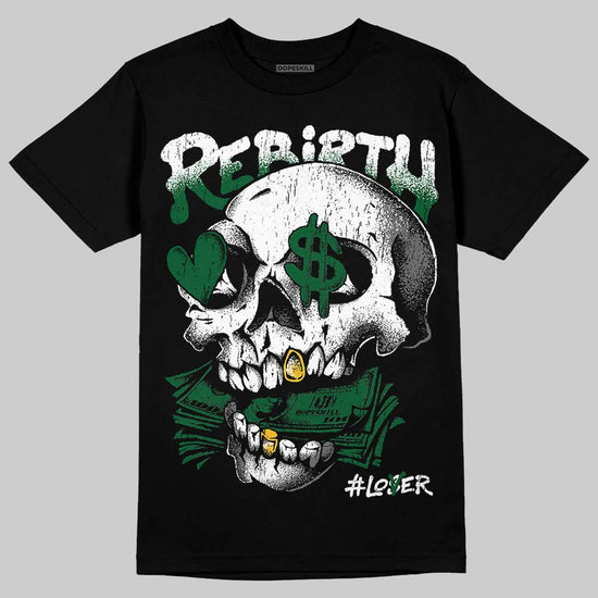 Jordan 14 Forest Green DopeSkill T-Shirt Rebirth Graphic Streetwear - Black