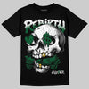 Jordan 14 Forest Green DopeSkill T-Shirt Rebirth Graphic Streetwear - Black