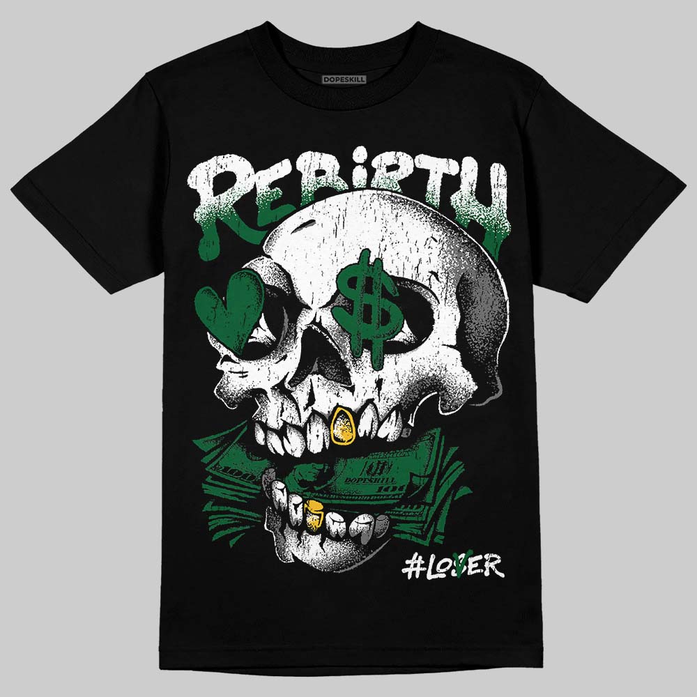 Jordan 14 Forest Green DopeSkill T-Shirt Rebirth Graphic Streetwear - Black