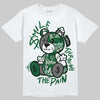 Jordan 14 Forest Green DopeSkill T-Shirt Smile Through The Pain Graphic Streetwear - White