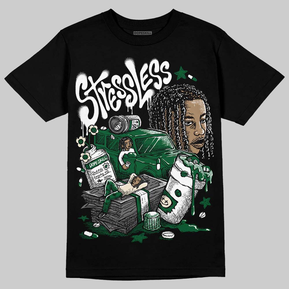 Jordan 14 Forest Green DopeSkill T-Shirt Stressless Graphic Streetwear - Black