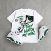 Forest Green 14s DopeSkill T-Shirt They Watch Me Win Graphic