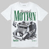 Jordan 14 Forest Green DopeSkill T-Shirt Too Much Motion Graphic Streetwear - White