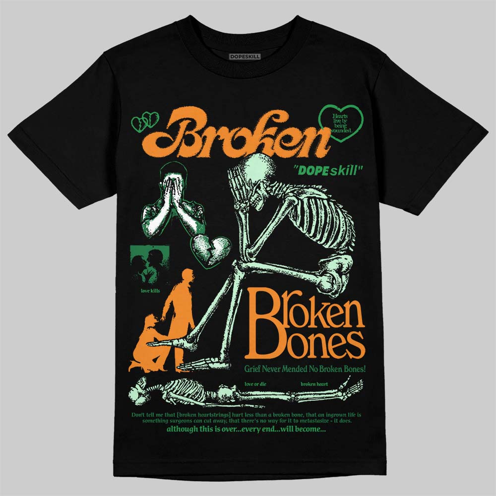 Jordan 11 “Green Screen” DopeSkill T-Shirt Broken Bones Graphic Streetwear - Black