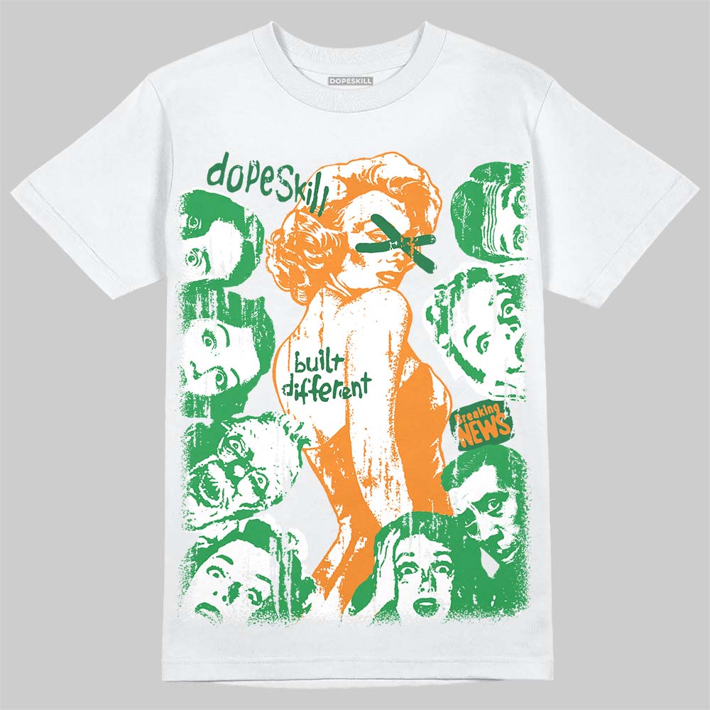Jordan 11 “Green Screen” DopeSkill T-Shirt Built Different Graphic Streetwear - White