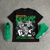 Green Screen 11s DopeSkill Oversize Print T-Shirt Distorted Realms Graphic