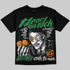 Jordan 11 “Green Screen” DopeSkill Oversize Print T-Shirt Heart On Lock Graphic Streetwear - Black