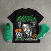 Green Screen 11s DopeSkill Oversize Print T-Shirt Heart On Lock Graphic