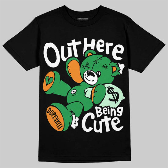 Jordan 11 “Green Screen” DopeSkill T-Shirt Out Here Being Cute Graphic Streetwear - Black