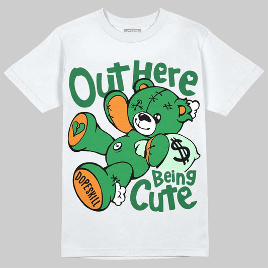 Jordan 11 “Green Screen” DopeSkill T-Shirt Out Here Being Cute Graphic Streetwear - White