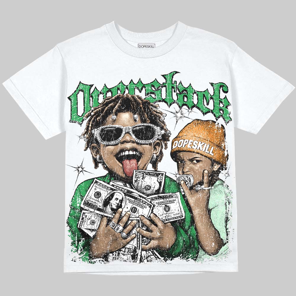 Jordan 11 “Green Screen” DopeSkill Oversize Print T-Shirt Overstack Graphic Streetwear - White