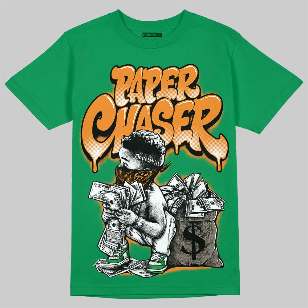 Jordan 11 “Green Screen” DopeSkill T-Shirt Paper Chaser Boy Graphic Streetwear - Irish Green