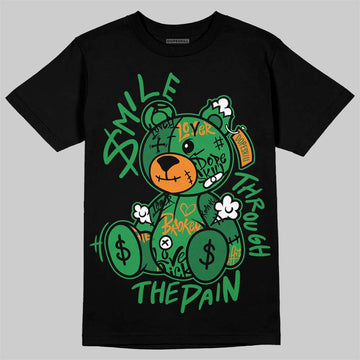 Jordan 11 “Green Screen” DopeSkill T-Shirt Smile Through The Pain Graphic Streetwear - Black