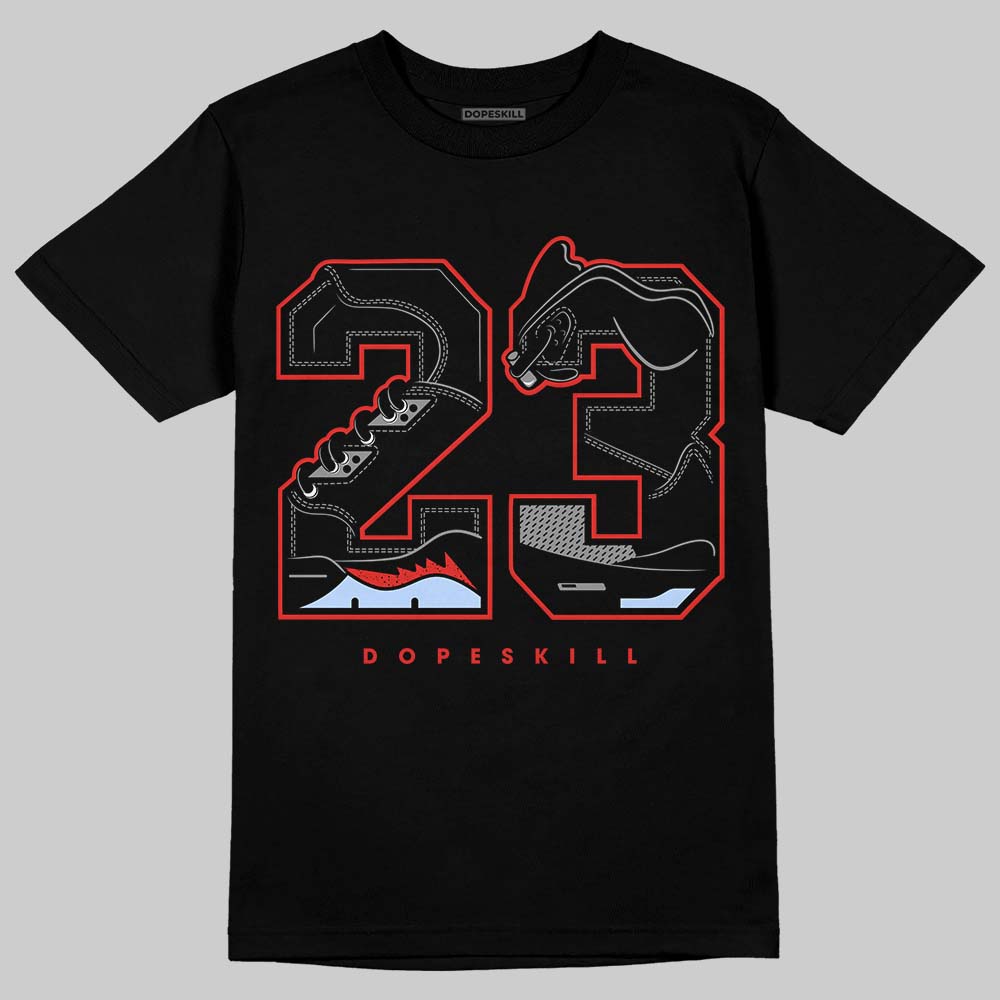 Jordan 5 Retro OG "Halloween" DopeSkill T-Shirt 23 with 5s Pattern Graphic Streetwear - Black