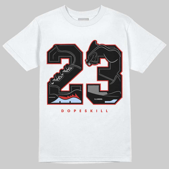 Jordan 5 Retro OG "Halloween" DopeSkill T-Shirt 23 with 5s Pattern Graphic Streetwear - White