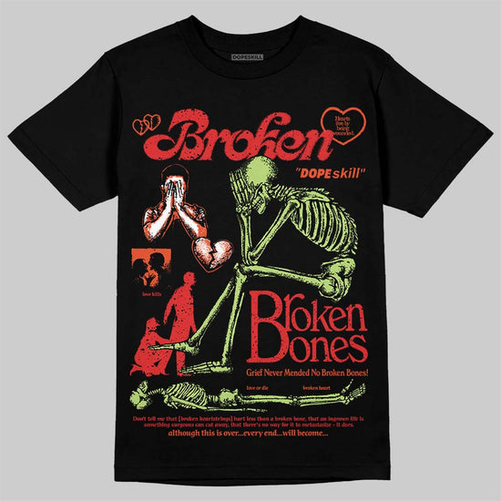 Jordan 5 Retro OG "Halloween" DopeSkill T-Shirt Broken Bones Graphic Streetwear - Black