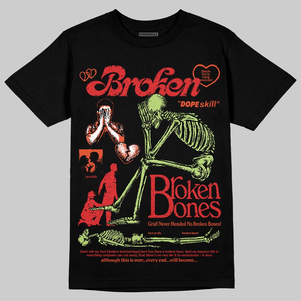 Jordan 5 Retro OG "Halloween" DopeSkill T-Shirt Broken Bones Graphic Streetwear - Black