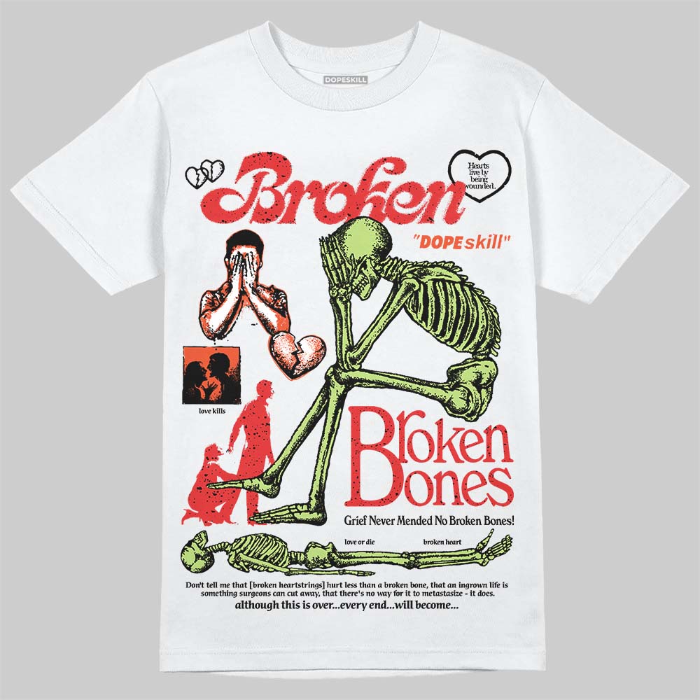 Jordan 5 Retro OG "Halloween" DopeSkill T-Shirt Broken Bones Graphic Streetwear - White