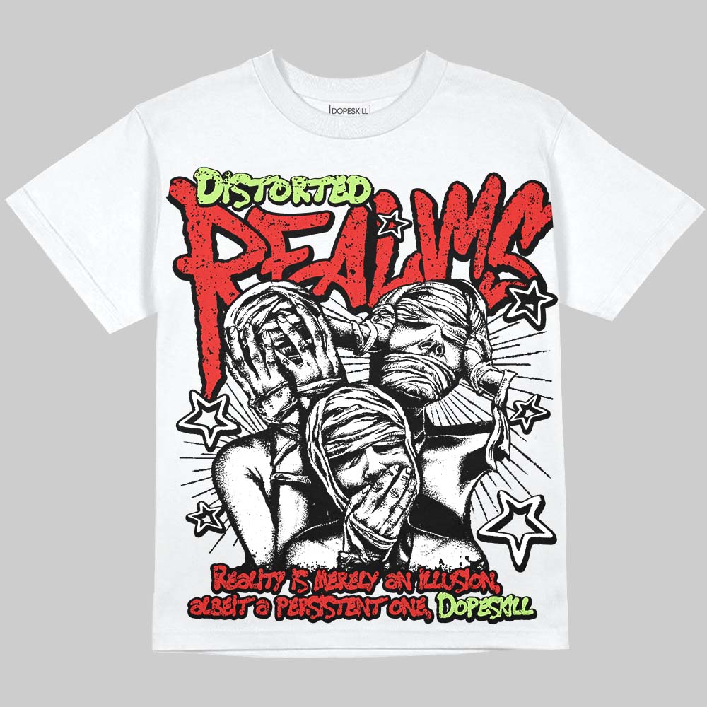 Jordan 5 Retro OG "Halloween" DopeSkill Oversize Print T-Shirt Distorted Realms Graphic Streetwear - White