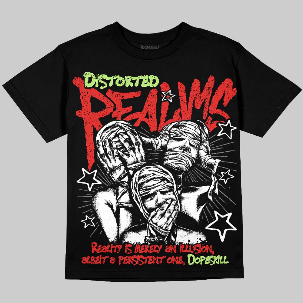 Jordan 5 Retro OG "Halloween" DopeSkill Oversize Print T-Shirt Distorted Realms Graphic Streetwear - Black