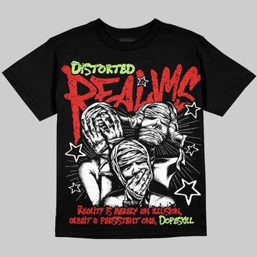 Jordan 5 Retro OG "Halloween" DopeSkill Oversize Print T-Shirt Distorted Realms Graphic Streetwear - Black