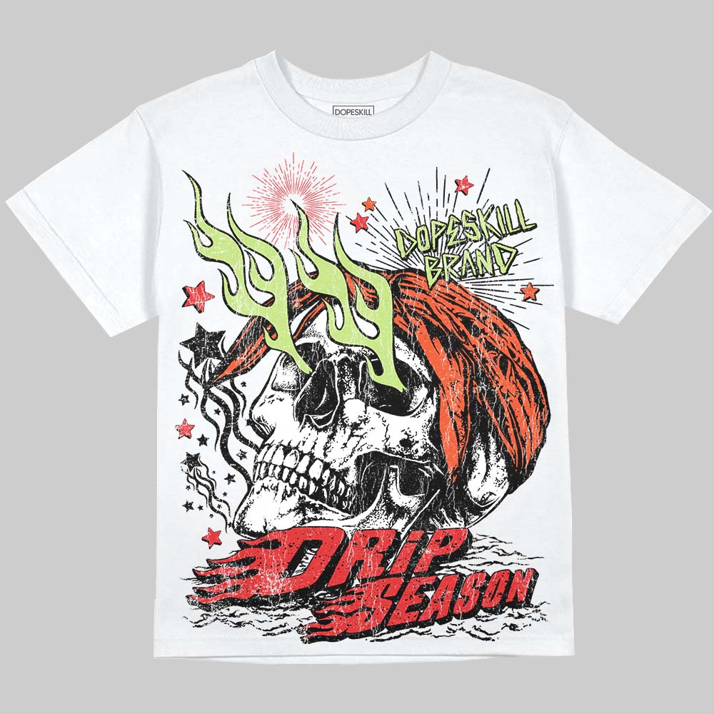 Jordan 5 Retro OG "Halloween" DopeSkill Oversize Print T-Shirt Drip Season Graphic Streetwear - White 