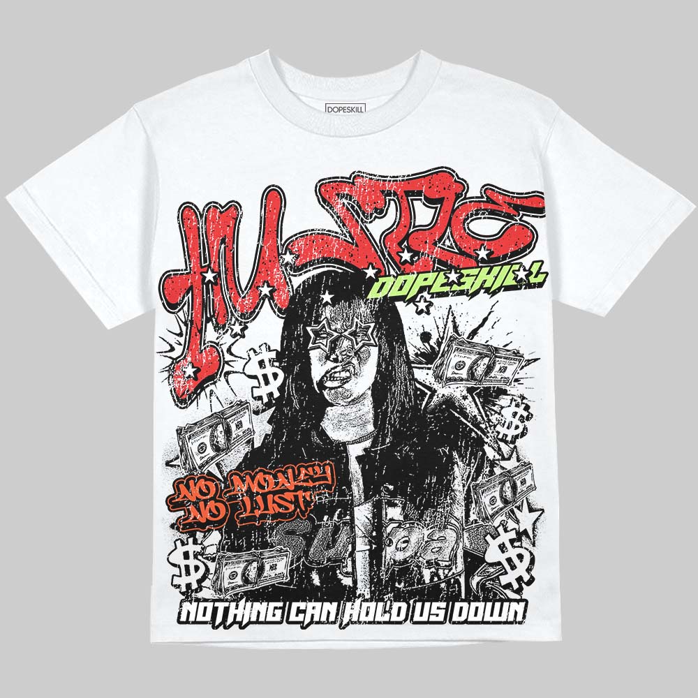 Jordan 5 Retro OG "Halloween" DopeSkill Oversize Print T-Shirt No Money No Lust Graphic Streetwear - White