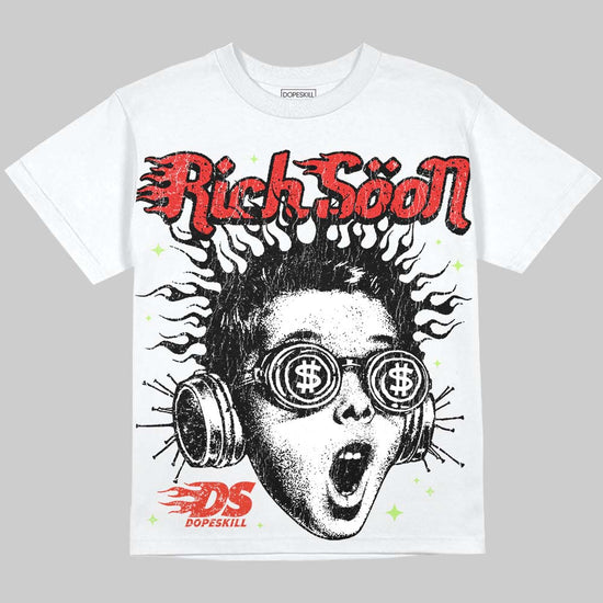 Jordan 5 Retro OG "Halloween" DopeSkill Oversize Print T-Shirt Rich Soon Graphic Streetwear - White 