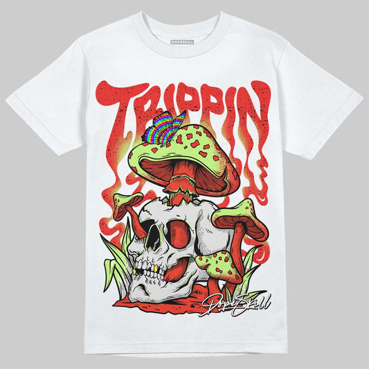 Jordan 5 Retro OG "Halloween" DopeSkill T-Shirt Trippin Graphic Streetwear - White