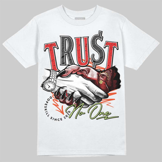 Jordan 5 Retro OG "Halloween" DopeSkill T-Shirt Trust No One Graphic Streetwear - White