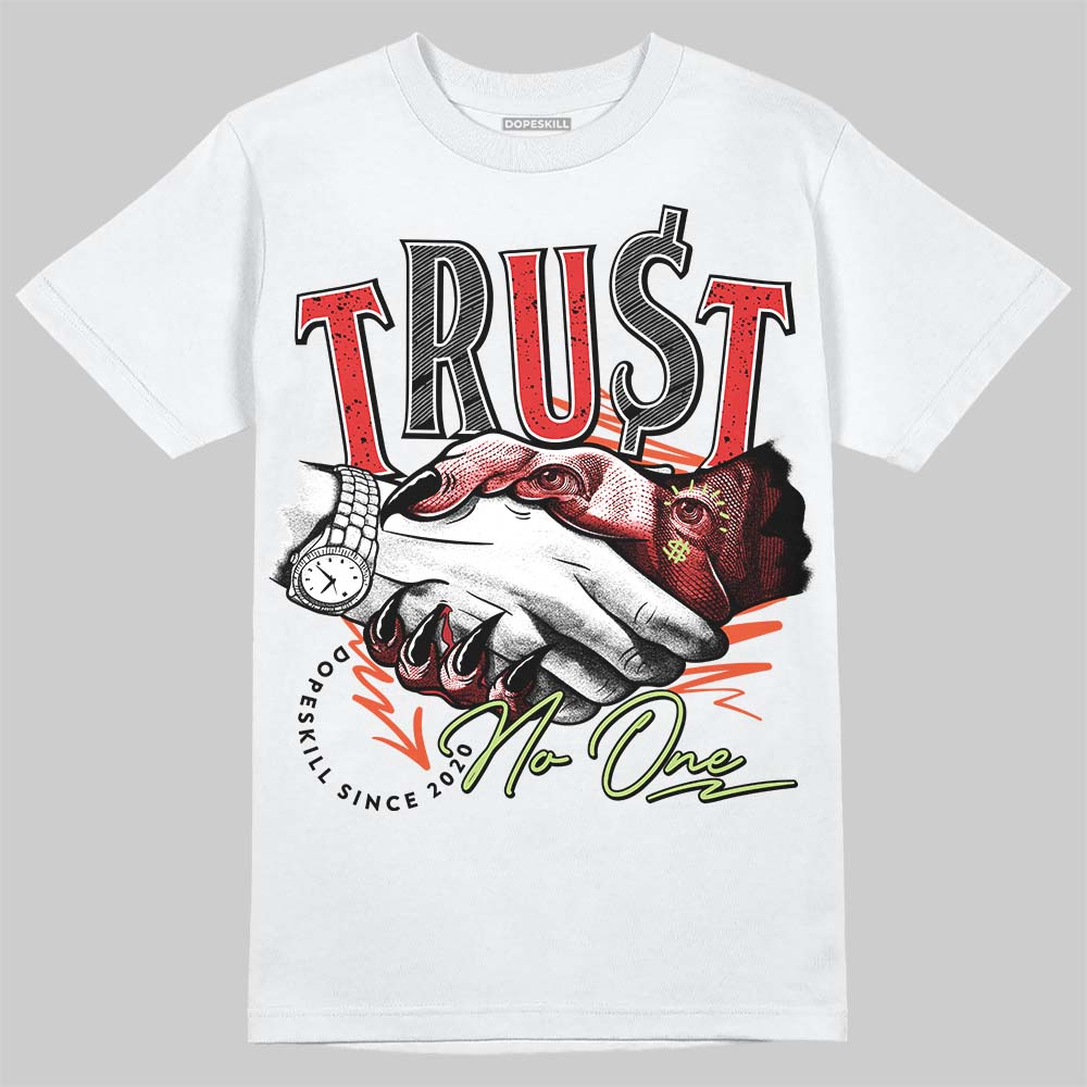 Jordan 5 Retro OG "Halloween" DopeSkill T-Shirt Trust No One Graphic Streetwear - White