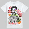 Jordan 5 Retro OG "Halloween" DopeSkill T-Shirt Work Hard Rise Above Graphic Streetwear - White 