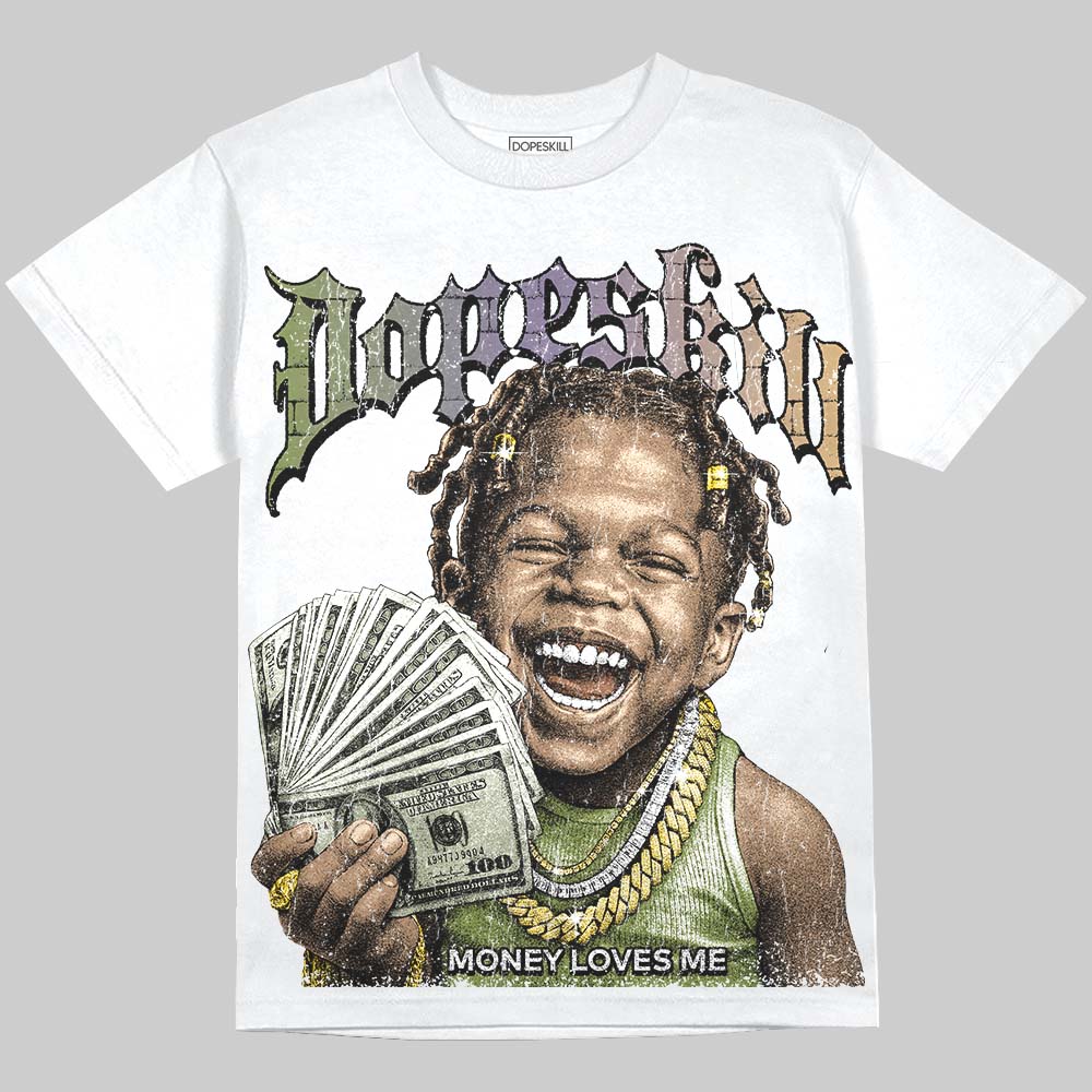 Jordan 11 “Magic Ball” DopeSkill Oversize Print T-Shirt Money Loves Me Graphic Streetwear  - White