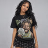 Magic Ball 11s DopeSkill Oversize Print T-Shirt Money Loves Me Graphic