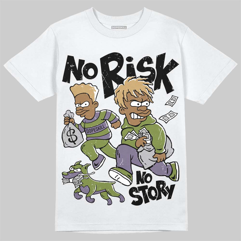 Jordan 11 “Magic Ball” DopeSkill T-Shirt No Risk No Story Graphic Streetwear  - White