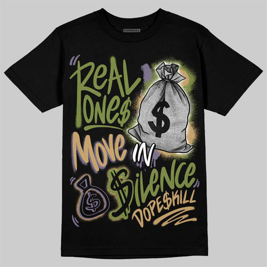 Jordan 11 “Magic Ball” DopeSkill T-Shirt Real Ones Move In Silence Graphic Streetwear  - Black