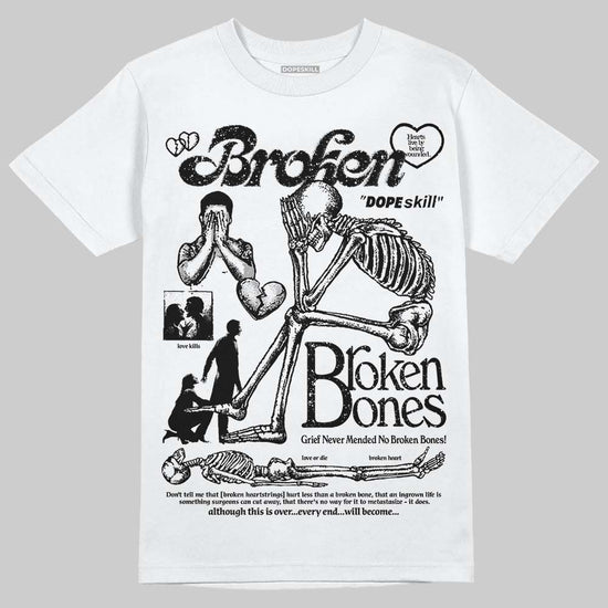Jordan 6 Oreo DopeSkill T-Shirt Broken Bones Graphic Streetwear - WHite