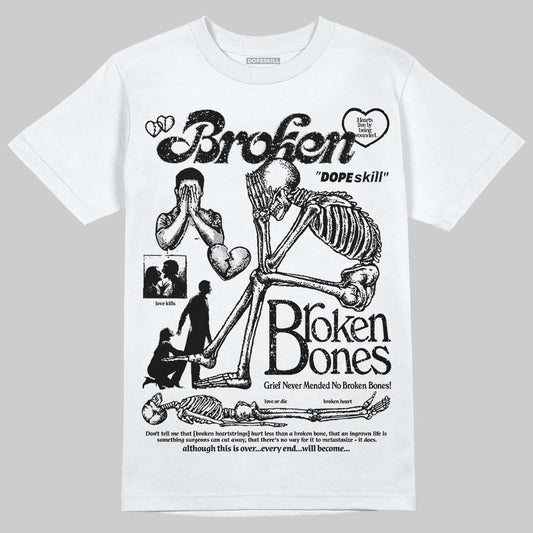 Jordan 6 Oreo DopeSkill T-Shirt Broken Bones Graphic Streetwear - WHite
