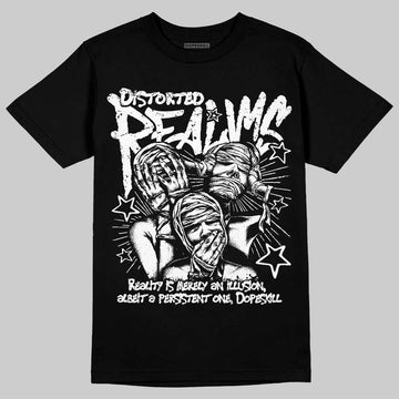 Jordan 6 Oreo DopeSkill T-Shirt Distorted Realms Graphic Streetwear - Black