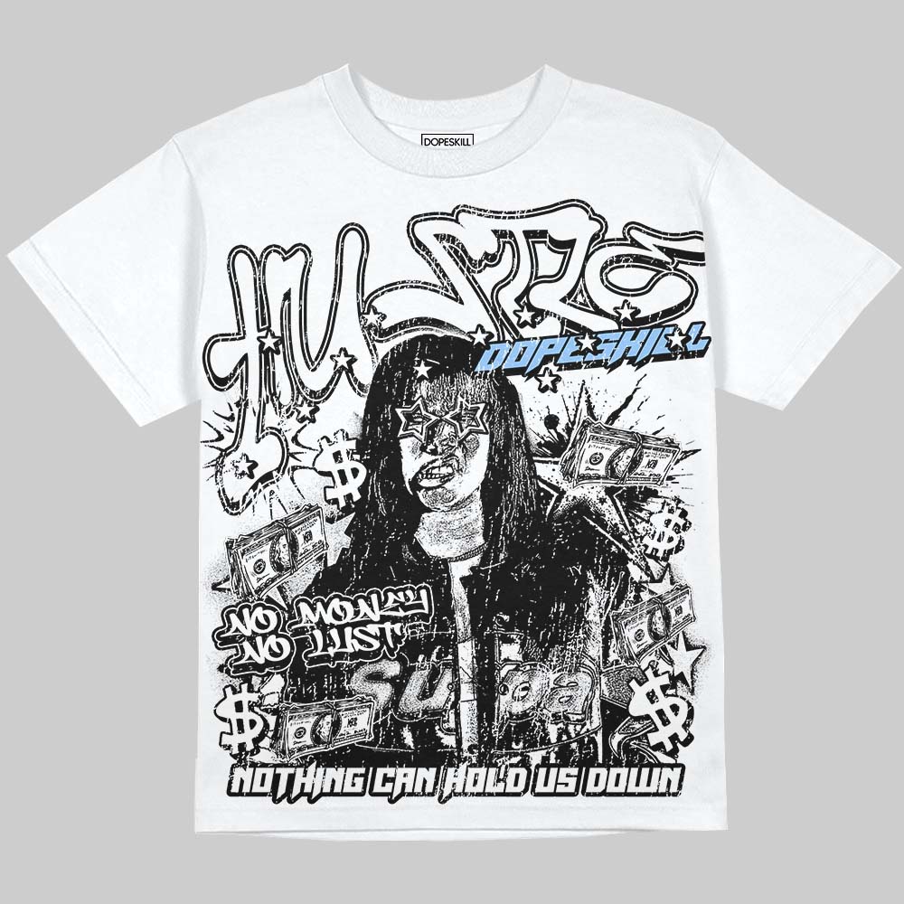 Jordan 6 Oreo DopeSkill Oversize Print T-Shirt No Money No Lust Graphic Streetwear - White 