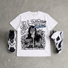 Oreo 6s DopeSkill Oversize Print T-Shirt No Money No Lust Graphic