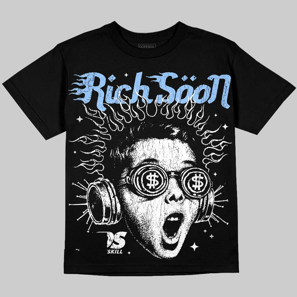 Jordan 6 Oreo DopeSkill Oversize Print T-Shirt Rich Soon Graphic Streetwear - Black